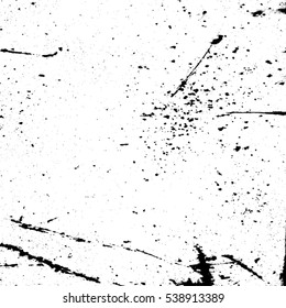 Distress texture overlay. Grunge background template. Damaged design element. Grainy basis backdrop. EPS10 vector.