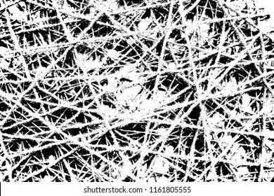 Distress thread used texture. Grunge fiber rough dirty background. Shabby black cotton cover. Overlay aged grainy messy template. Cloth linen sack backdrop. Empty aging design element. EPS10 vector.