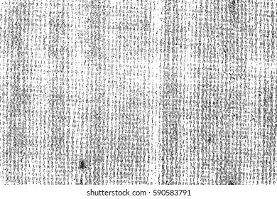 Distress thread used texture. Grunge rough dirty background. Shabby black cotton cover. Overlay aged messy template. Cloth linen sack backdrop. Empty aging design element. EPS10 vector.