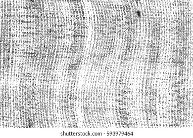 Distress thread used texture. Grunge rough dirty background. Shabby black cotton cover. Overlay aged grany messy template. Cloth linen sack backdrop. Empty aging design element. EPS10 vector.