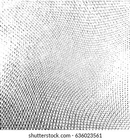 Distress thread used texture. Grunge rough dirty background. Shabby black cotton cover. Overlay aged messy grainy template. Cloth linen sack backdrop. Empty aging design element. EPS10 vector.