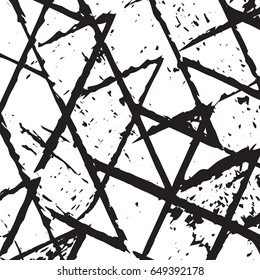 Distress thread used texture. Grunge rough dirty background. Shabby black cotton cover. Overlay aged grany messy template. Cloth linen sack backdrop. Empty aging design element. EPS10 vector.
