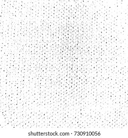 Distress thread used texture. Grunge rough dirty background. Shabby black cotton cover. Overlay aged grainy messy template. Cloth linen sack backdrop. Empty aging design element. EPS10 vector.