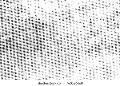 Distress thread used texture. Grunge rough dirty background. Shabby black cotton cover. Overlay aged grainy messy template. Cloth linen sack backdrop. Empty aging design element. EPS10 vector.