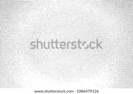 Distress thread used texture. Grunge rough dirty background. Shabby black cotton cover. Overlay aged grainy messy template. Cloth linen sack backdrop. Empty aging design element. EPS10 vector.