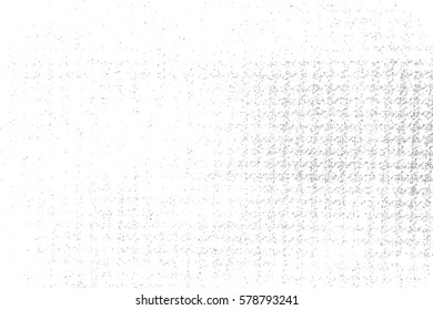 Distress thread waving texture. Grunge fiber rough dirty background. Shabby black cotton cover. Overlay aged grainy messy template. Cloth linen sack backdrop. Empty aging design element. EPS10 vector