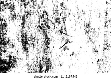 Distress urban used texture. Grunge rough dirty background. Brushed black paint cover. Overlay aged grainy messy template. Renovate wall frame grimy backdrop. Empty aging design element. EPS10 vector.