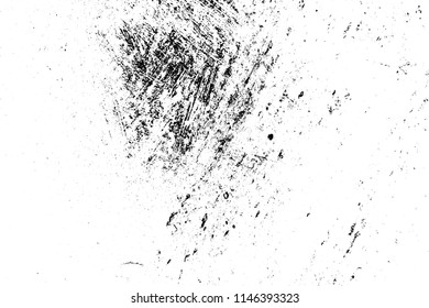 Distress urban used texture. Grunge rough dirty background. Brushed black paint cover. Overlay aged grainy messy template. Renovate wall frame grimy backdrop. Empty aging design element. EPS10 vector.