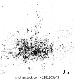 Distress urban used texture. Grunge rough dirty background. Brushed black paint cover. Overlay aged grainy messy template. Renovate wall frame grimy backdrop. Empty aging design element. EPS10 vector.