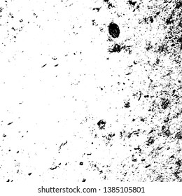 Distress urban used texture. Grunge rough dirty background. Brushed black paint cover. Overlay aged grainy messy template. Renovate wall scratched backdrop. Empty aging design element. EPS10 vector