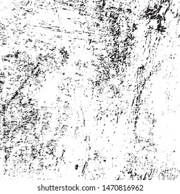 Distress urban used texture. Grunge rough dirty background. Brushed black paint cover. Overlay aged grainy messy template. Renovate wall scratched backdrop. Empty aging design element. EPS10 vector