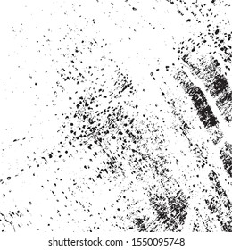 Distress urban used texture. Grunge rough dirty background. Brushed black paint cover. Overlay aged grainy messy template. Renovate wall scratched backdrop. Empty aging design element. EPS10 vector