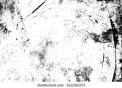 Distress urban used texture. Grunge rough dirty background. Brushed black paint cover. Overlay aged grainy messy template. Renovate wall scratched backdrop. Empty aging design element. EPS10 vector.