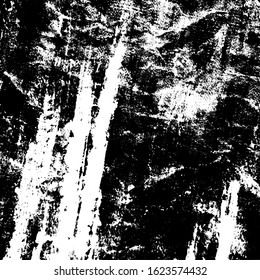 Distress urban used texture. Grunge rough dirty background. Brushed black paint cover. Overlay aged grainy messy template. Renovate wall scratched backdrop. Empty aging design element. EPS10 vector