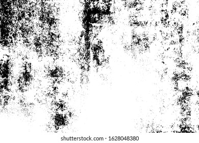 Distress urban used texture. Grunge rough dirty background. Brushed black paint cover. Overlay aged grainy messy template. Renovate wall scratched backdrop. Empty aging design element. EPS10 vector.