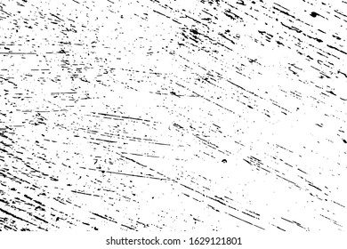 Distress urban used texture. Grunge rough dirty background. Brushed black paint cover. Overlay aged grainy messy template. Renovate wall scratched backdrop. Empty aging design element. EPS10 vector.