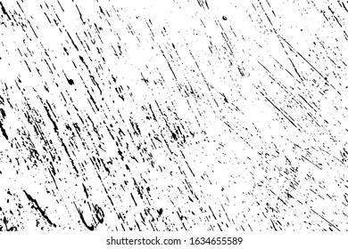 Distress urban used texture. Grunge rough dirty background. Brushed black paint cover. Overlay aged grainy messy template. Renovate wall scratched backdrop. Empty aging design element. EPS10 vector.