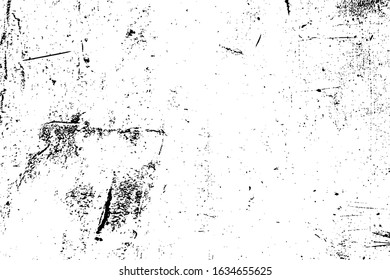 Distress urban used texture. Grunge rough dirty background. Brushed black paint cover. Overlay aged grainy messy template. Renovate wall scratched backdrop. Empty aging design element. EPS10 vector.