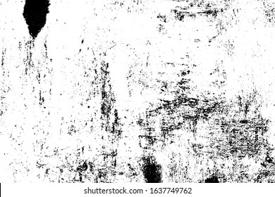 Distress urban used texture. Grunge rough dirty background. Brushed black paint cover. Overlay aged grainy messy template. Renovate wall frame grimy backdrop. Empty aging design element. EPS10 vector.