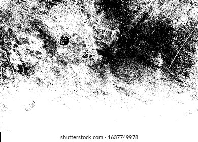 Distress urban used texture. Grunge rough dirty background. Brushed black paint cover. Overlay aged grainy messy template. Renovate wall frame grimy backdrop. Empty aging design element. EPS10 vector.