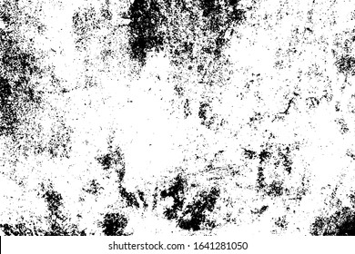 Distress urban used texture. Grunge rough dirty background. Brushed black paint cover. Overlay aged grainy messy template. Renovate wall scratched backdrop. Empty aging design element. EPS10 vector