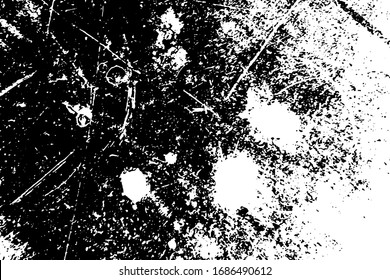 Distress urban used texture. Grunge rough dirty background. Brushed black paint cover. Overlay aged grainy messy template. Renovate wall scratched backdrop. Empty aging design element. EPS10 vector