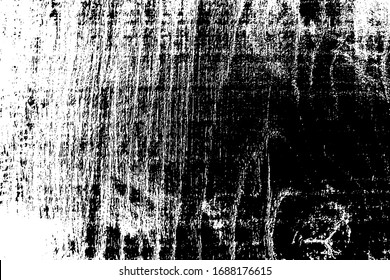 Distress urban used texture. Grunge rough dirty background. Brushed black paint cover. Overlay aged grainy messy template. Renovate wall scratched backdrop. Empty aging design element. EPS10 vector.