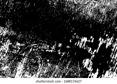 Distress urban used texture. Grunge rough dirty background. Brushed black paint cover. Overlay aged grainy messy template. Renovate wall scratched backdrop. Empty aging design element. EPS10 vector.