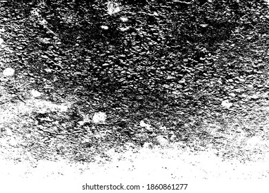 Distress urban used texture. Grunge rough dirty background. Brushed black paint cover. Overlay aged grainy messy template. Renovate wall scratched backdrop. Empty aging design element. EPS10 vector.