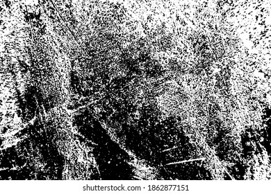 Distress urban used texture. Grunge rough dirty background. Brushed black paint cover. Overlay aged grainy messy template. Renovate wall scratched backdrop. Empty aging design element. EPS10 vector.