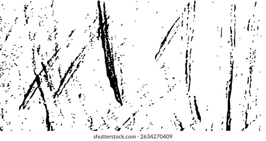 Distress urban used texture. Grunge rough dirty background. Brushed black paint cover. Overlay aged grainy messy template. Renovate wall scratched backdrop. Empty aging design element. EPS10 vector.