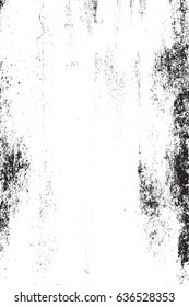 Distress urban used texture. Grunge rough dirty background. Brushed black paint cover. Overlay aged grainy messy template. Renovate wall scratched backdrop. Empty aging design element. EPS10 vector.