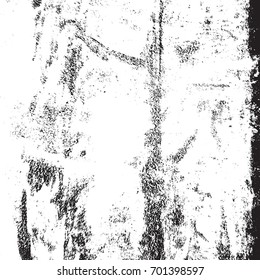 Distress urban used texture. Grunge rough dirty background. Brushed black paint cover. Overlay aged grainy messy template. Renovate wall scratched backdrop. Empty aging design element. EPS10 vector.