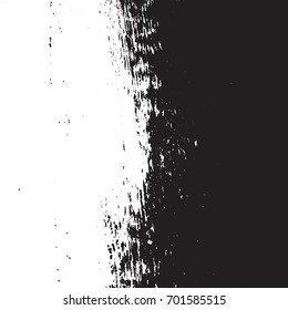 Distress urban used texture. Grunge rough dirty background. Brushed black paint cover. Overlay aged grainy messy template. Renovate wall frame grimy backdrop. Empty aging design element. EPS10 vector.