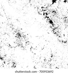 Distress urban used texture. Grunge rough dirty background. Brushed black paint cover. Overlay aged grainy messy template. Renovate wall scratched backdrop. Empty aging design element. EPS10 vector.
