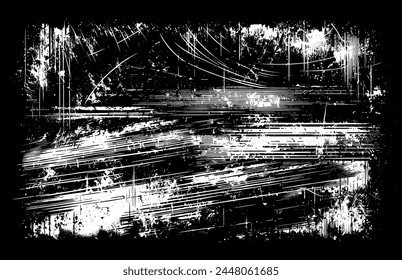 Détresse  Image vectorielle, arrière-plan vieille carte grunge noir et grunge grunge métal. Motif grunge rouillé rouillé de crack de rouille noire