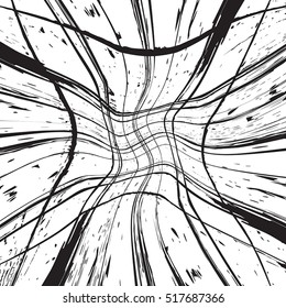 Distress wavy line overlay texture for your design. EPS10 vector. 