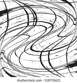 Distress wavy line overlay texture for your design. EPS10 vector. 