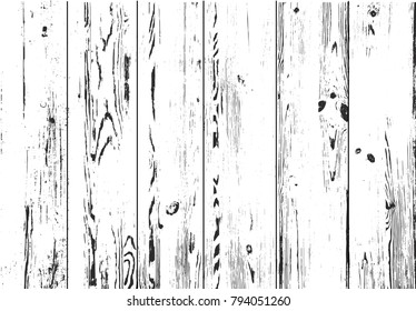 Distress wooden overlay texture. Vector illustration. Wood grain background.
