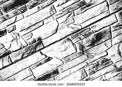Distress wooden texture with cracked paint. Black and white grunge background. EPS8 vector illustration