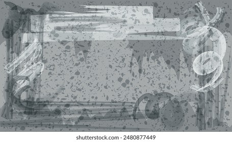 Distressed Abstract Background With Grunge Texture, Paint Texture, Gray, Rock, Dirty, Grungy, Minimalist, Vector Illustration	