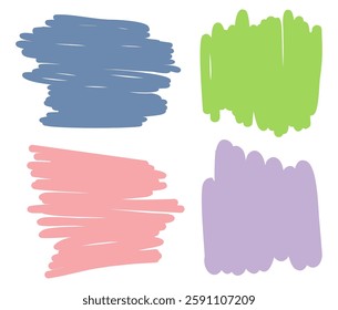 Distressed Abstract background, Paint brush stroke Colorful Set collection, Shapes Backgrounds Vector Designs