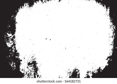 Distressed abstract border Overlay texture with dark corners. Grunge creative frame cover background. Empty urban design template for aging your images. Messy, dirty edges backdrop. EPS10 vector.