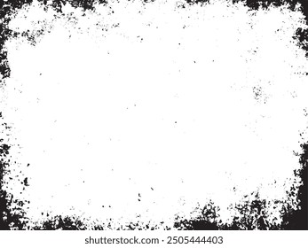 Distressed Abstract Grunge Vector Design: A black and white pattern with grainy and scratchy textures