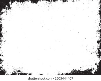 Distressed Abstract Grunge Vector Design: A black and white pattern with grainy and scratchy textures