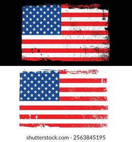 Distressed American Flag Design vector