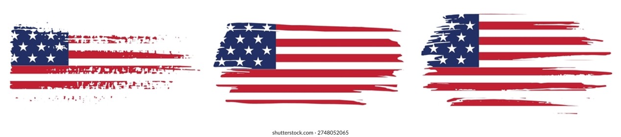 Distressed American flag design Vector