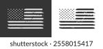 Distressed American Flag Grunge Vector Illustration – Patriotic 4th of July Design for vintage T-Shirts
