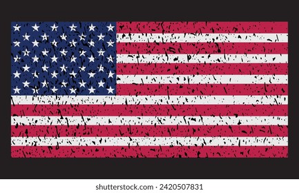 Distressed American Flag, Handmade Calligraphy Vector Illustration, Handmade Calligraphy Vector Illustration, Hand-Drawn Lettering Phrases, Stickers, Templates, And Mugs.
