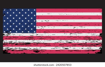 Distressed American Flag, Handmade Calligraphy Vector Illustration, Handmade Calligraphy Vector Illustration, Hand-Drawn Lettering Phrases, Stickers, Templates, And Mugs.
